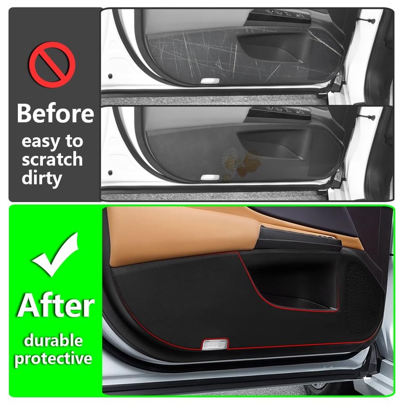 LUNQIN Car Door Anti Kick Pad for Lexus ES 350