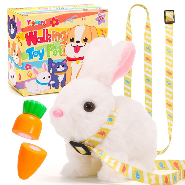 Tagitary Plush Toys Electronic Toy with Sounds,Wiggling Ears,Twitching Mouth and