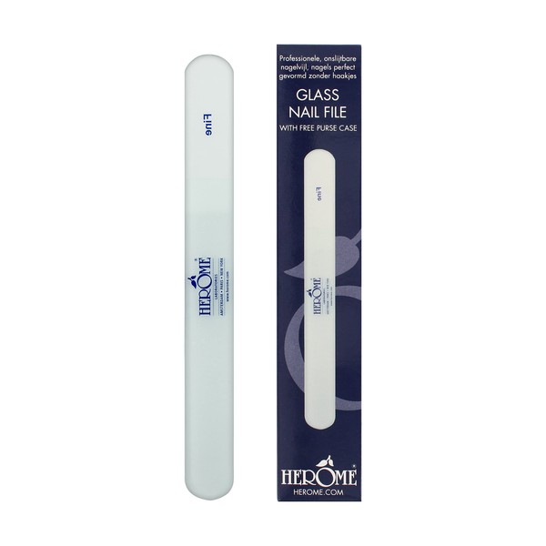 Herome Glass nail file (glass nail file) - prevents splintering and hooking - false filing technique becomes impossible