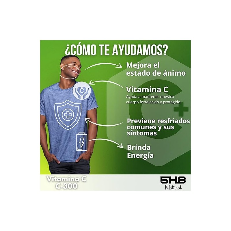 5H8 Nutrition | C300 Vitamina C | Suplemento Alimenticio |