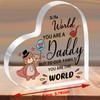 SMARGO Daddy Gifts from Daughter Son Heart-Shaped Acrylic Plaque Gifts