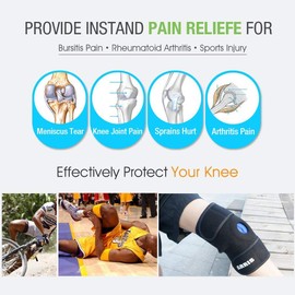 ARRIS Ice Gel Knee Brace for Hot and Cold Therapy, Reusable, Knee Injuries, Joint Pain, Bursitis Pain, Meniscus Tear, Sprains and Swelling