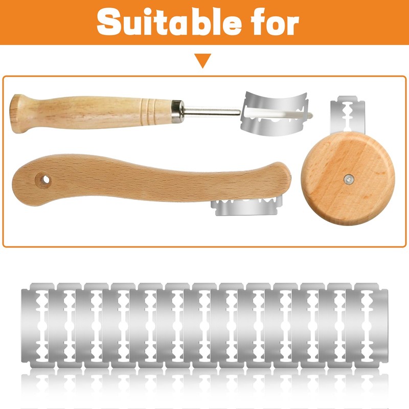 Bread Lame Blades Refill 40 PCS Breads Scoring Blade Stainless