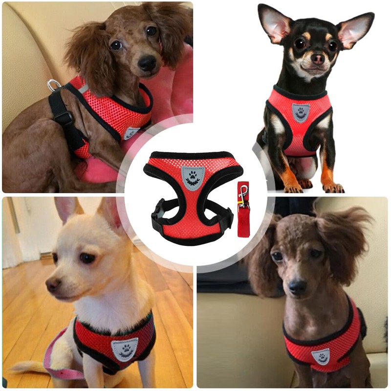 FFWTPY Dog Harness Soft Padded Dog Harness Air Mesh Breathable