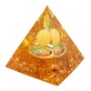 GOLD STONE Orgonite Pyramid Sculpture Natural Stone Power Stone Purification