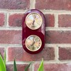 Wooden Barometer & Thermometer | Weather station wall room indoor