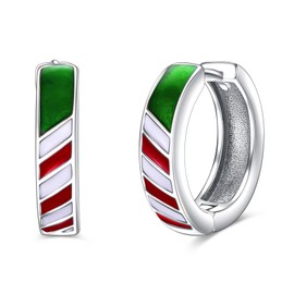 POPLYKE Black Cross Wolf Earrings for Women Sterling Silver Wolf Hoop Earrings for Men Celtic Viking Jewellery Gifts Birthday Mother's Day, Sterling Silver, No Gemstone