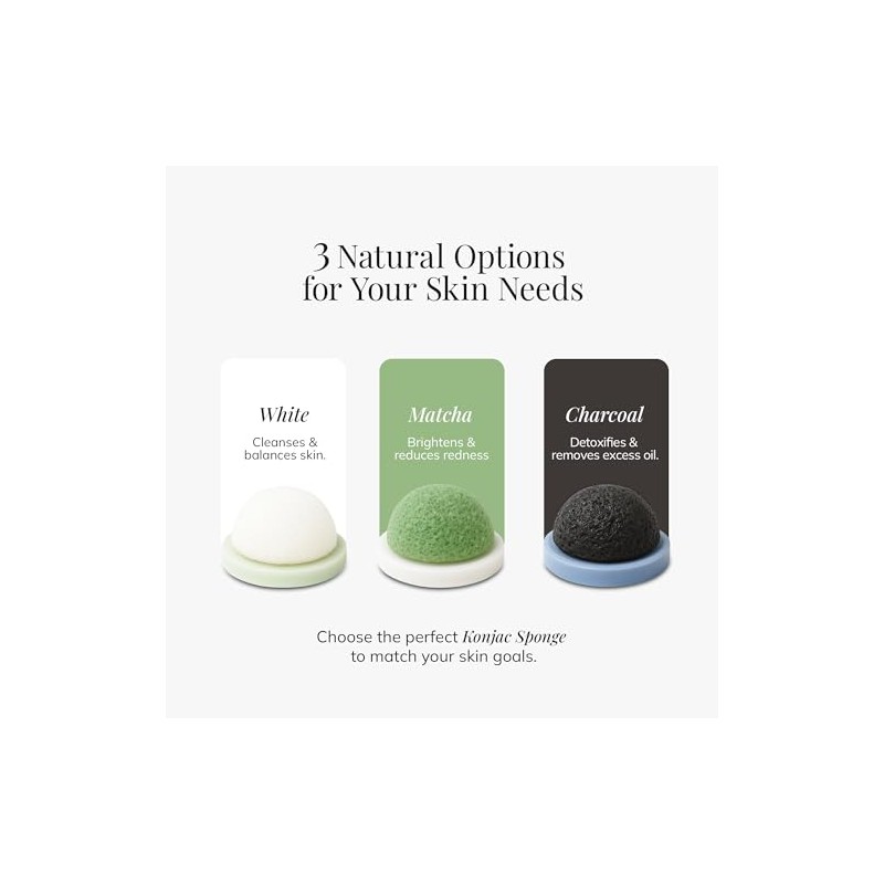Esponja Facial De Konjac Vegetal: Exfoliante Facial Natural Para Todo