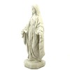 Traditional Virgin Mary Statue: Solid Durable Stone Statue with Distressed