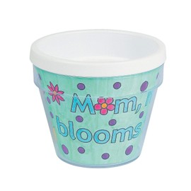 Color Your Own Mom Artist Flowerpots - Crafts for Kids and Fun Home Activities