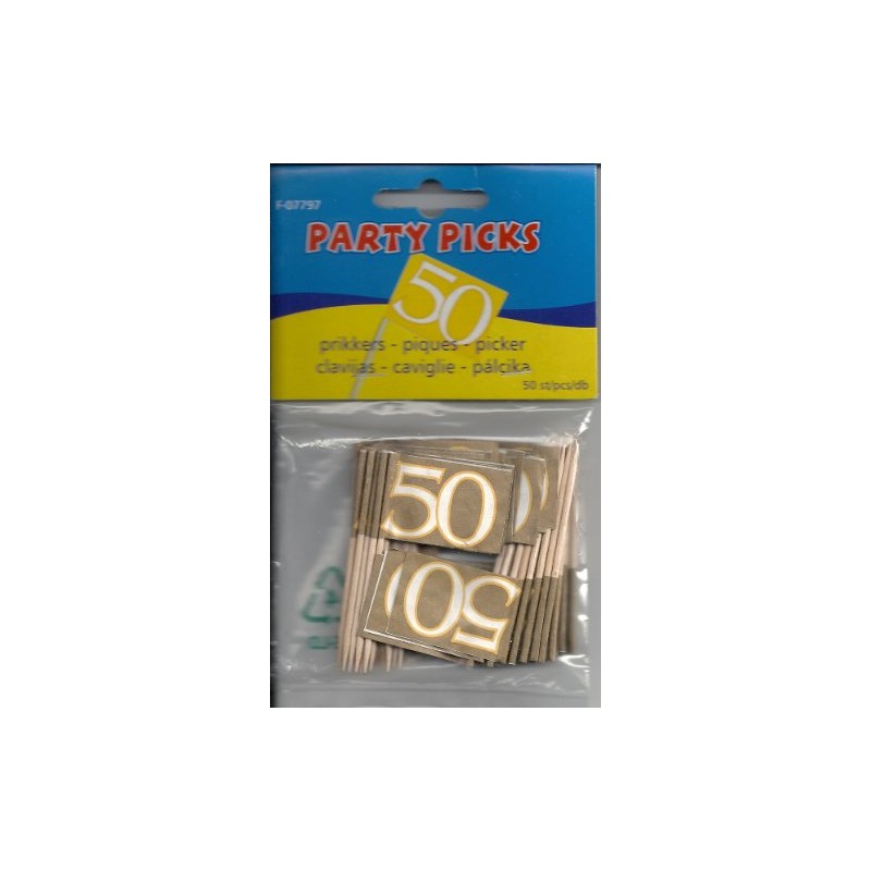 Folat Party-Picker 50. Jubiläum 50er Pack
