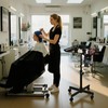 Hairstylist Tray on Wheels, Rolling Salon Tray with Holder and
