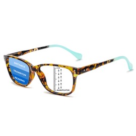 MARE AZZURO Progressive Reading Glasses Women Blue Blocking Multifocus Readers 0 1.0 1.5 2.0 2.5 3.0 3.5 (Blue, 3.50)