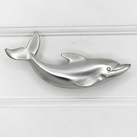 Costello Coastal - Dolphin Drawer Pull (Right Facing) | Artist Pewter Hardware Collection