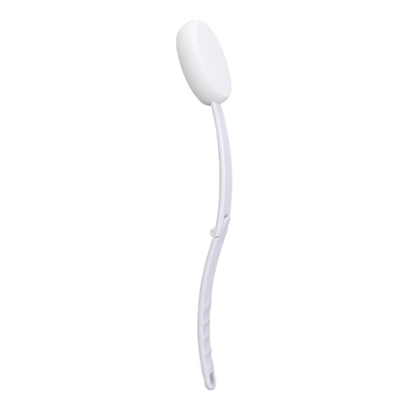 Folding Curved Handle Bath Brush with 2 Heads Anti Slip