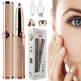 Facial Depiladora 2 En 1Depiladora Eléctrica Para Axilas Recortadora De Cejas Eléctrica Recortadora De Cejas Recortadora De Labios Recortadora De Nariz Recortadora De Cejas Recargable Por USB LED