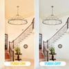 Sdorens 12-Light Silver Wagon Wheel Chandelier, Farmhouse Chandeliers for Dining