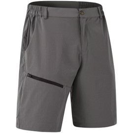 Men's Quick Dry Lightweight Stretch Cargo Hiking Shorts with 6 Pockets Darkgrey Medium
