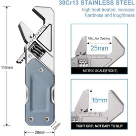 EDC Multi Tool, 6 in 1 Wrench Multitool with , Flat/Phillips  and Bottle Opener,  Multitool with 9 in 1 Bits Set and Nylon Pouch for Cycling Maintenancen, Household Repairs