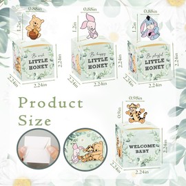 QZCYU 24pcs Winnie Baby Shower Decorations, Winnie Party Favor Boxes for Baby Showers, Bear Decorations Birthday Decorations for Boy Girls Favors Birthday Gender Reveal