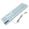 Gaming Keyboard USB Round 104 Keycaps Backlit Ergonomic Fodable Feet