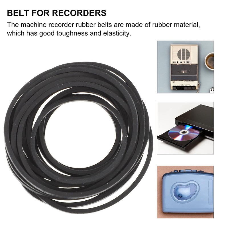 SEWACC 20pcs Recorder Rubber Belt Repair Maintenance Durable Rubber Belt