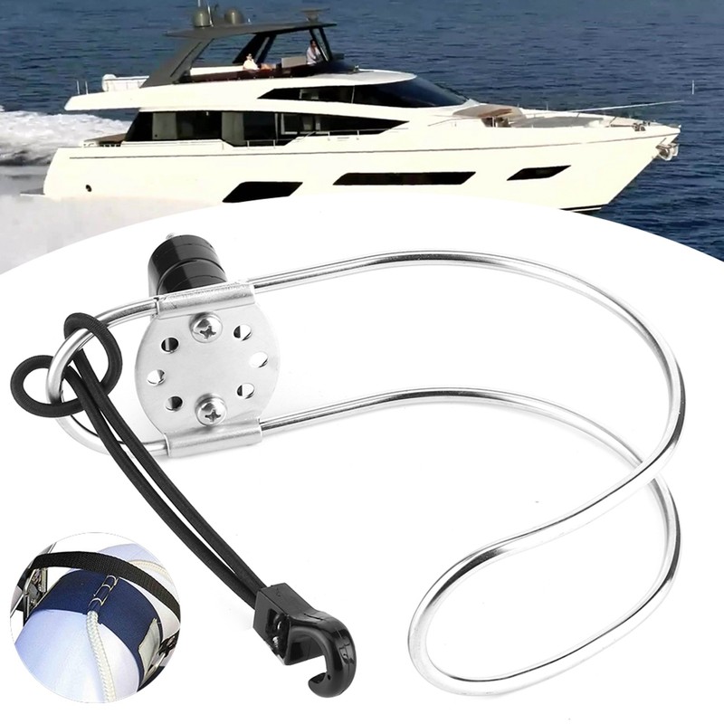 4.5in Stainless Steel Lifebuoy Ring Bracket Horseshoe Holder for Marine