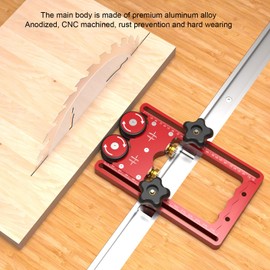 Double Wheel Bearing Roller, Woodworking Bearing Roller Featherboards, Table Saw Feeder Jig Roller Auxiliary Tool for Router Table Band Saw