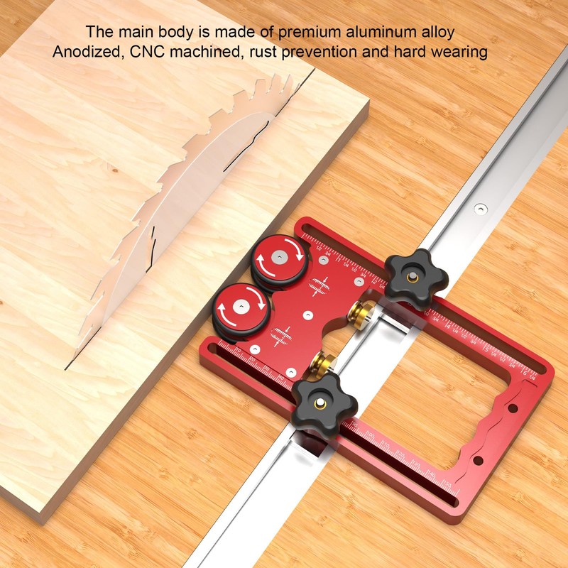 Double Wheel Bearing Roller, Woodworking Bearing Roller Featherboards, Table Saw