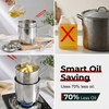 Compact Fry Pot with Filter Basket, Oil Filter Pot with