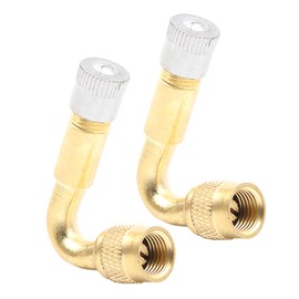 AMZSKU Valve Extension Copper Valve Adapter Angle Valve Extension Car Valve Tyre Valve Extension Angle Valve for Car Motorcycle Bicycle Scooter (45°)