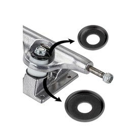 OMG! Skateboard Truck Cup Washer, Black, Pack of 2 (S)
