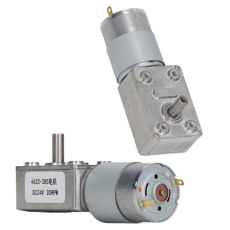 30RPM DC Worm Gear Motor Self Locking Function Rectangular Speed