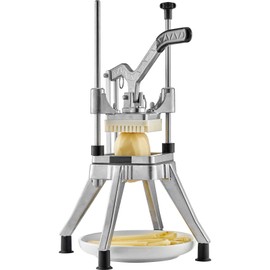 Commercial Vegetable Chopper with 4 Blades Heavy Duty Stainless Steel Fruit Dicer for Restaurant Home Kitchen Potato Carrot Cutter with Non-Slip Feet