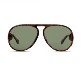 Freckles Mark Retro Aviator Sunglasses for Women Men Trendy Vintage Fashion Glasses De Sol Para Mujer (Green/Tortoise)