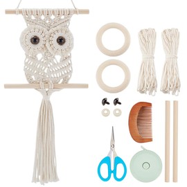 BEUNITONE Makramee Eulen Set für Erwachsene und Anfänger DIY Makramee Eulen Kits Makramee Wand hängende Set Baumwollseil Eulen Dekoration Handmade gewebt Dekoration für Schlafzimmer