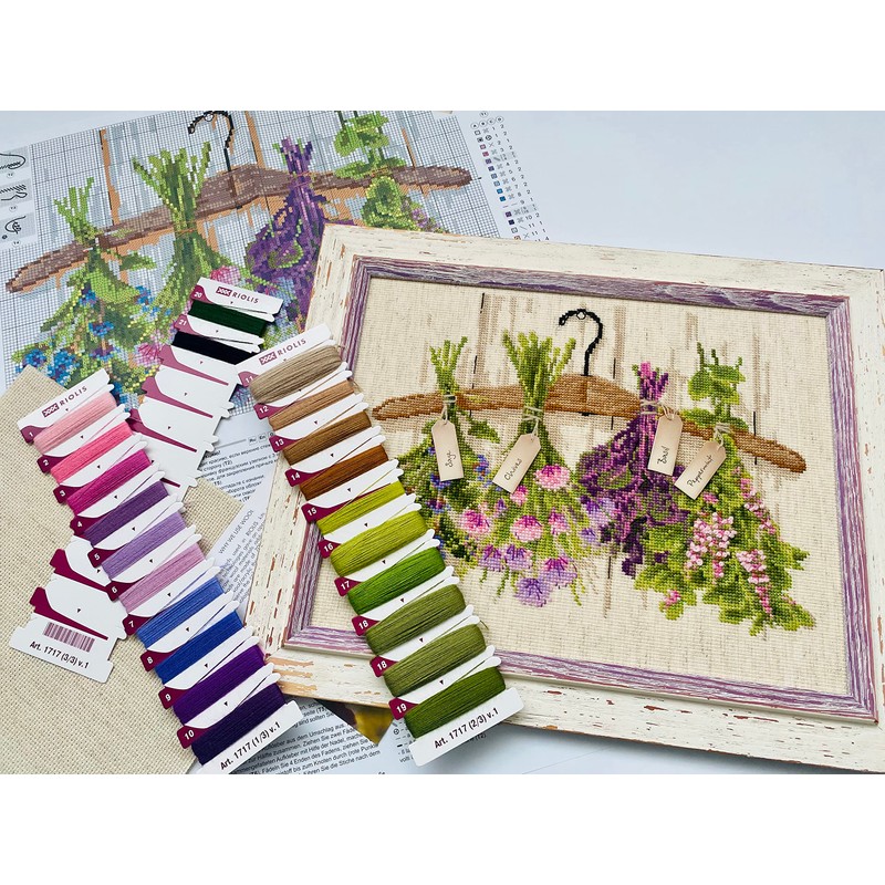 RIOLIS - Erbe 1717, Punto croce 30x24cm, Punto croce kit