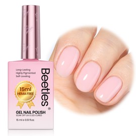 Beetles Nude Pink Gel Nail Polish - 15ml Hema Free Natural Nude Gel Polish Nail Concealer Jelly Sheer Translucent Effect Soak Off UV Misty Rose Collection Nail Art Manicure Gift for Women