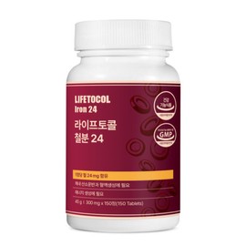 Life Tocol Iron 24 150 tablets iron supplement hemoglobin pregnant women nutritional supplement non-heme iron supplement pregnancy / 라이프토콜 철분24 150정 철분제 헤모글로빈 임산부 영양제 비헴철 보충제 임신