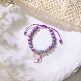Axolotl Bracelets with Moonstone, Axolotl Gifts for Birthday Graduation (Colourful&Moonstone)