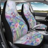 Talayituse Dragonfly Flower Print Car Front Seat Cover, 2 Pack