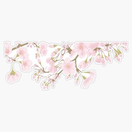 Sakura Vinyl Waterproof Sticker Decal Car Laptop Wall Window Bumper Sticker 5"