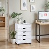 ZENY 5 Drawers Chest, Mobile File Cabinet with Casters, Home