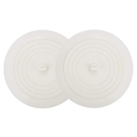 V-TOP Tub Stopper 2 Pack, 6 inches Large Silicone Drain Plug Hair Stopper Flat Suction Cover for Kitchen Bathroom and Laundry