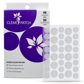 Clear Patch Pimple Patches - Spot Patches for Acne Treatment and Face Care, Hydrocolloid Patches for Adults & Teenagers, 72 Patches in 2 Sizes (9mm & 12mm) for Effective Spot Treatment