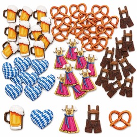 Oktoberfest Decoration: Set of 50 Wooden Scatter Decoration for Oktoberfest Table Decoration