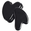 Mndrlin Natural Black Obsidian Crystal Jade Gua Sha Scraping Facial