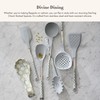 MACKENZIE-CHILDS Slotted Kitchen Spatula, Silicone Spatula for Cooking, Gray-and-White Sterling