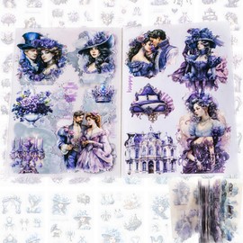 SSyang 20 Sheets Scrapbooking Accessories, Garden Scrapbook Stickers, Girls Scrapbook Accessory Set, Journaling Accessories, Scrapbooking, for Notebooks, Photo Albums, Calendars