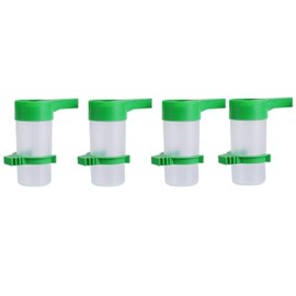 comederos para Canarios Comedero para pájaros de 4 Piezas, Bebedor de Loros Bebedero de 9 cm x 3 cm, Clip para Loros, Periquito, cacatúa, agapornis, aviario comederos para Canarios